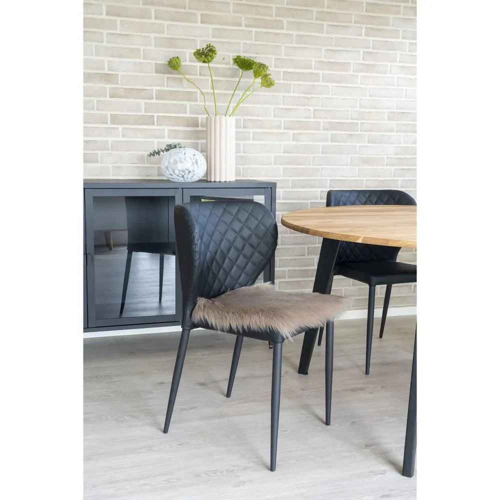 Blanita sintetica decorativa pentru scaun Maro deschis 40x40cm Lambskin Artificial