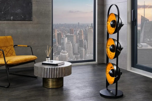 Lampa de podea din Metal Negru/Auriu H130xL37cm Studio