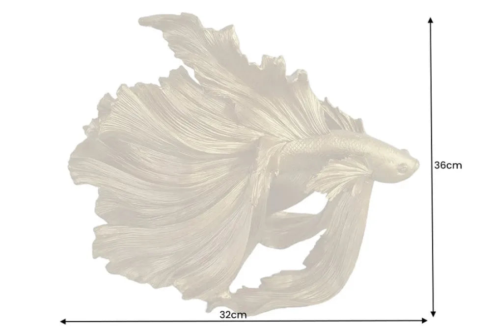 Statueta din Polirasina Auriu H36xL32cm Crowntail