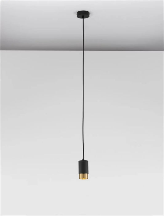 Pendul din Aluminiu Negru/Auriu H160.8xL5.9cm IP20 PONGO