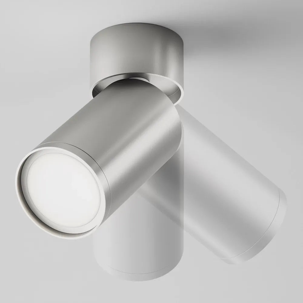 Spot aplicabil din Aluminiu Argintiu mat H13xD5cm IP 20 GU10 10W FOCUS S