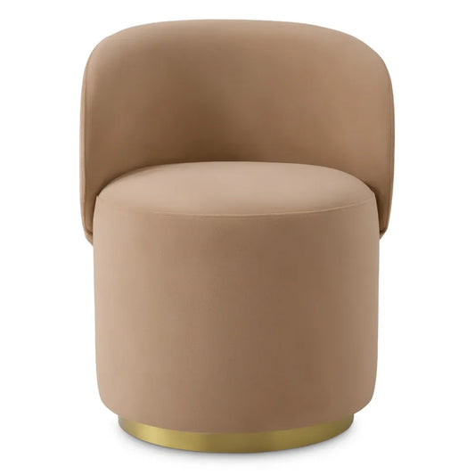 Scaun tapitat cu Catifea Piersica L61xA60xH77cm Greer Eichholtz