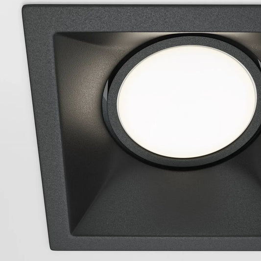 Spot incastrat din Aluminiu Negru H4.5xL9cm IP 20 GU10 50W Dot