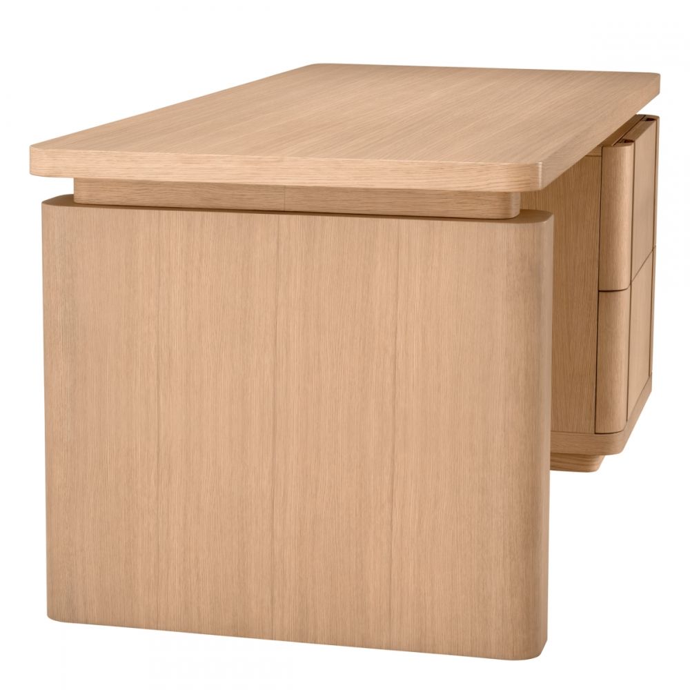 Birou Modesto Eichholtz din Lemn de stejar Bej L180xH76cm