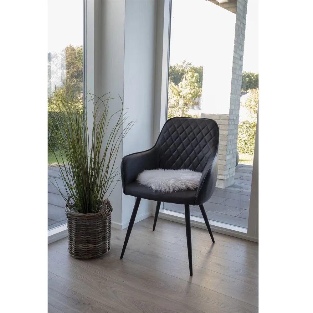 Blanita decorativa pentru scaun Crem D35cm Lambskin