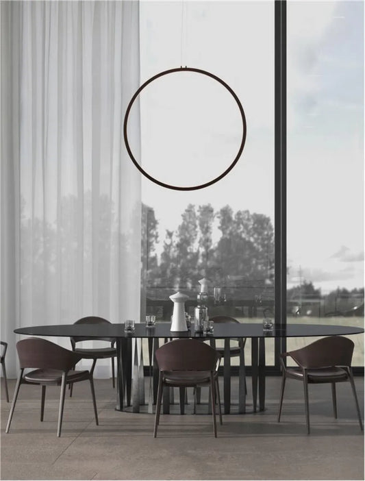 Pendul din Aluminiu Negru H200xL80.7cm IP20 48W 1685lm 3000k CHANGE