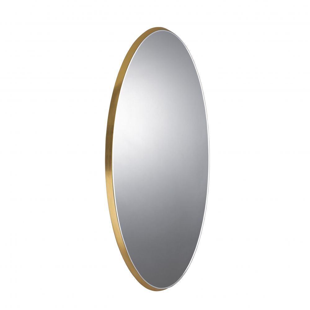 Oglinda Ovala cu rama din MDF Auriu Aries H173xL83cm