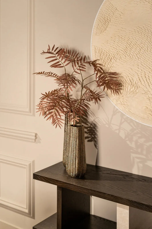 Decoratiune perete din Aluminiu|MDF|Piele|Hartie Alb/Negru L110xH110cm Flow