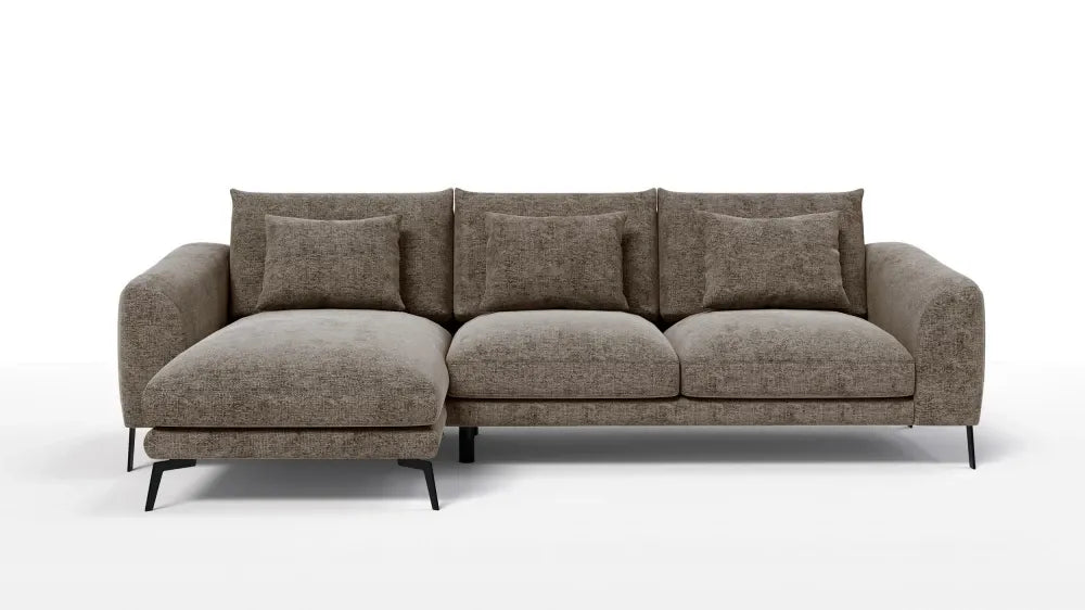 Coltar in forma de L tapitat cu Chenille Maro Sajma 03 L293x172cm Aspen