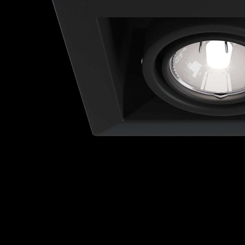 Spot incastra din Metal Negru L25xH8cm Metal Modern
