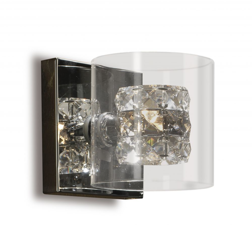 Aplica de perete din Sticla Transparent L13x15xH13cm Flash