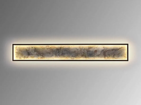 Aplica de Perete din Metal Negru si Acril Multicolor 80W L15xH100cm Stone
