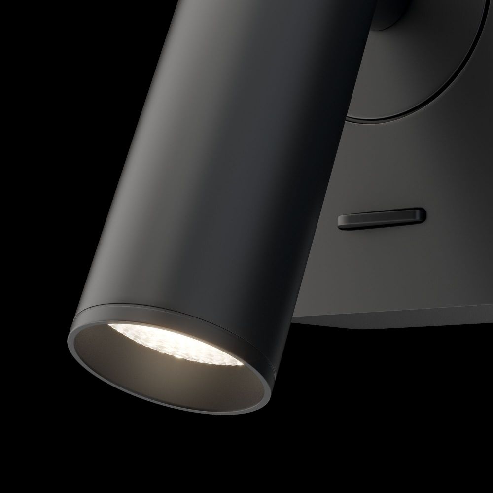Aplica de perete reglabila din Metal Negru cu LED L7x7xH9cm Mirax