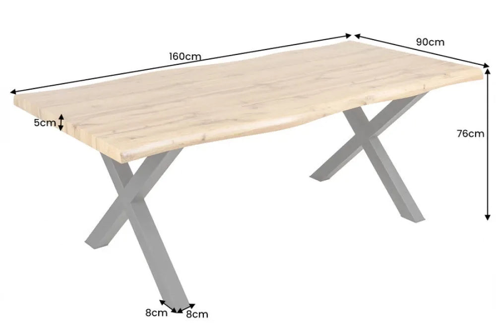 Masa din Derivat din lemn Maro si Metal Negru L160xH76cm Wild