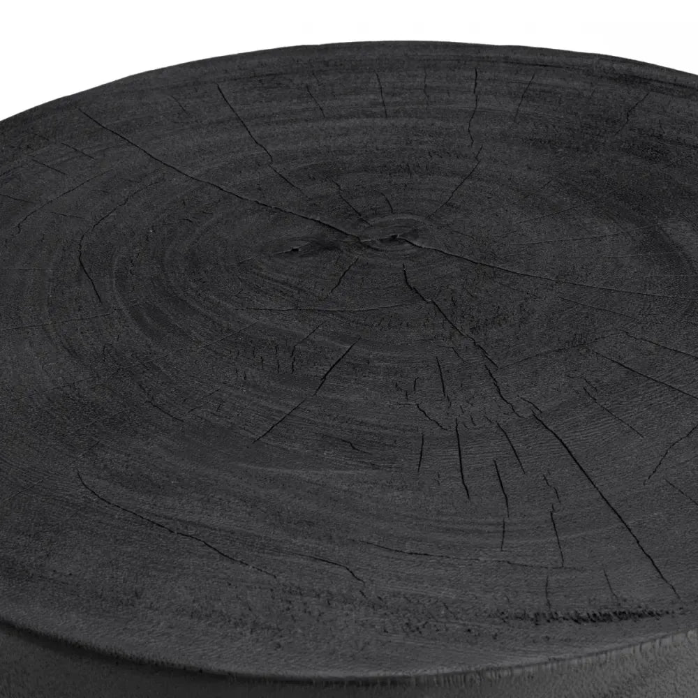 Masuta laterala Rotunda din Lemn de suar Negru D39xH41.5cm Osias Eichholtz