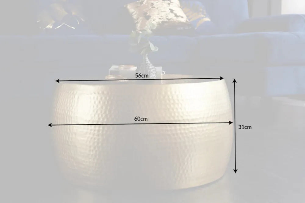 Masuta de cafea din Metal Auriu L60xH31cm Orient ii