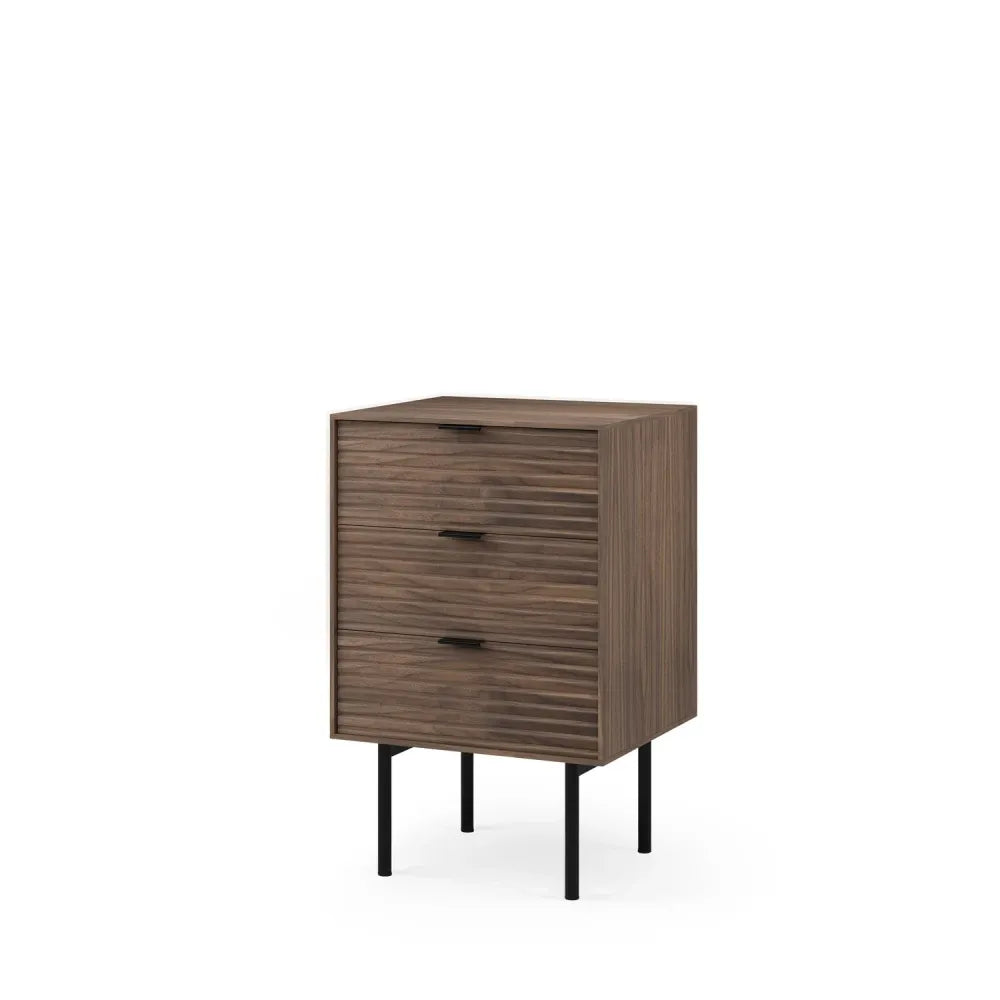 Noptiera cu sertar Tulsa de culoare nuc si stejar L40xH63cm