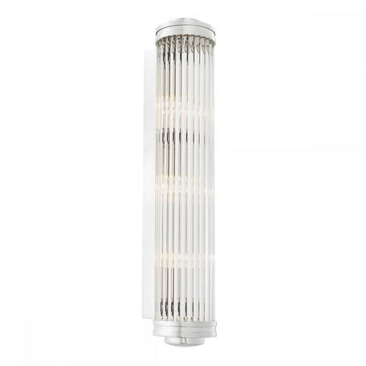 Aplica de perete din Metal Argintiu si Sticla Transparent H60xL11cm Gascogne XL Eichholtz