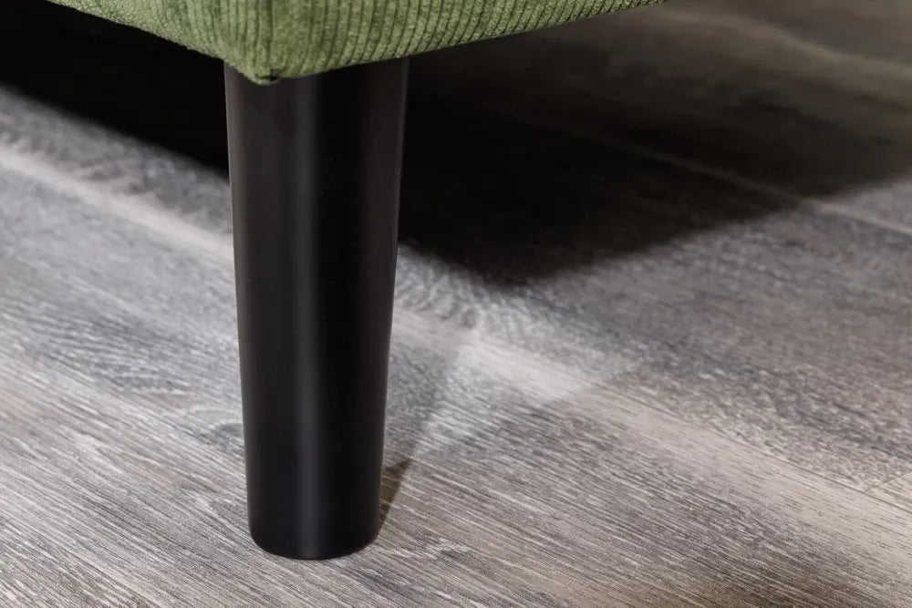 Coltar 3 locuri reversibil tapitat cu Catifea raiata Verde L220cm Stockholm