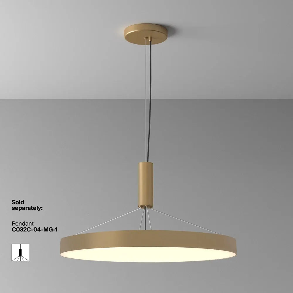 Plafoniera din Aluminiu Auriu mat H6xD60cm Zon