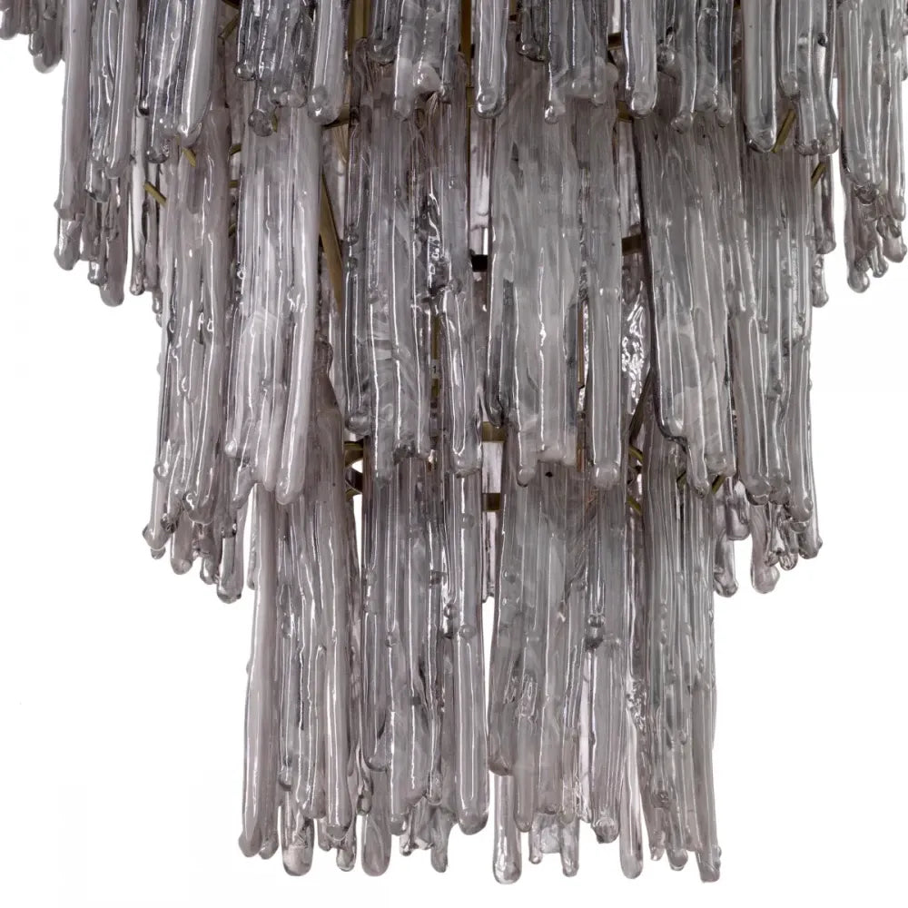 Candelabru din Metal Alama si Sticla Fumuriu H76xD58cm Saint Roch L Eichholtz