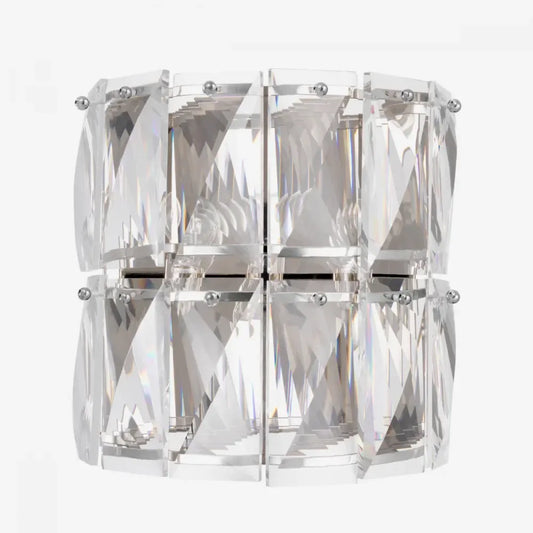 Aplica de perete din Metal Argintiu si Cristal Transparent H31xL31cm Amazone Eichholtz