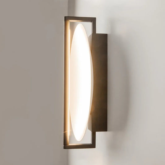 Aplica de perete din Aluminiu Negru/Alb cu LED D30xH34cm Mira