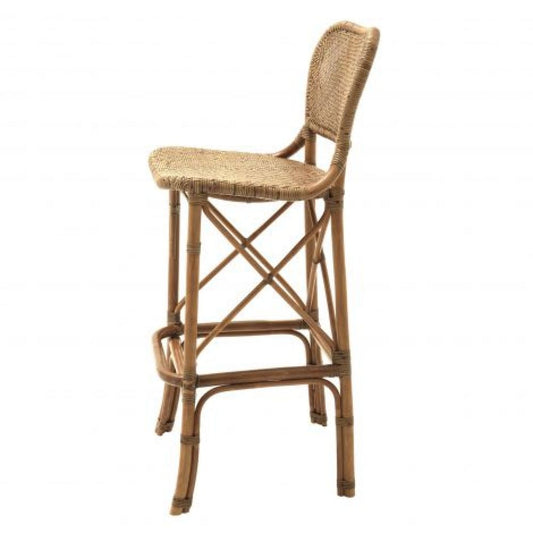 Scaun de bar din Ratan Maro cu picioare din Ratan Maro H105xL48xA51cm Colony