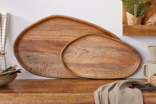 Set 2 tavi decorative din Lemn de mango Maro H2.5xL40/56cm Amazonas