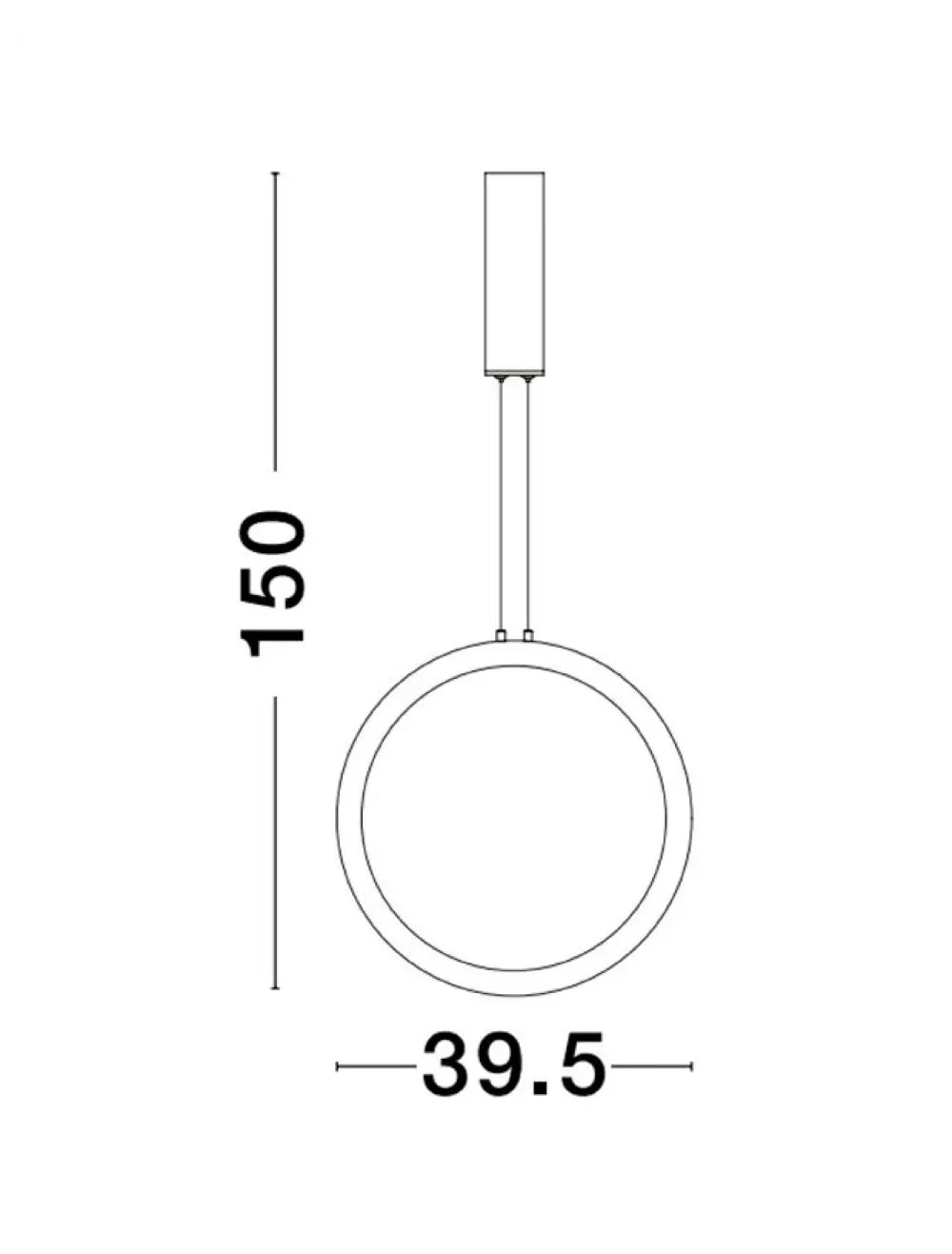 Pendul din Aluminiu Negru H150xL39.5cm IP20 26W 741lm 3000k CHANGE