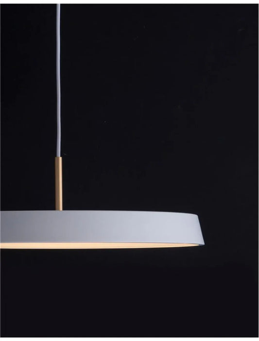 Pendul structura din Aluminiu Alb si abajur din Acrilic Alb H120xL50cm IP20 35W 2662lm 3000k VETRO