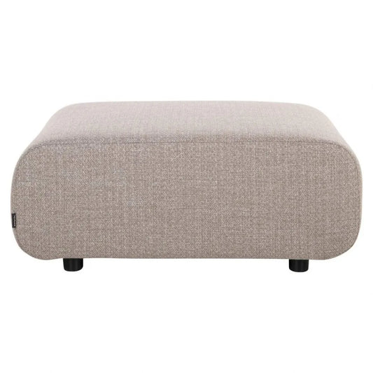 Puf de exterior din Stofa Grej si Metal Negru L99xH40cm Dawson Richmond interiors