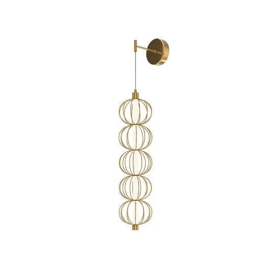 Aplica perete din Metal Auriu H218.8xL22.2cm Golden Cage