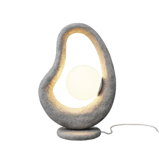 Veioza din Metal Gri si Sticla Alb H38xL15cm Opus