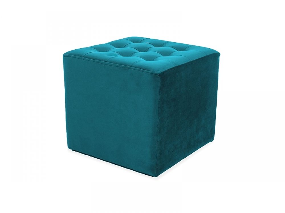 Taburet din Catifea si PAL Turcoaz L39xH34cm Lori
