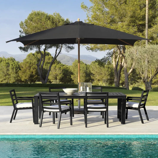 Masa de exterior din Metal Negru H74.5xL240cm Vistamar Eichholtz