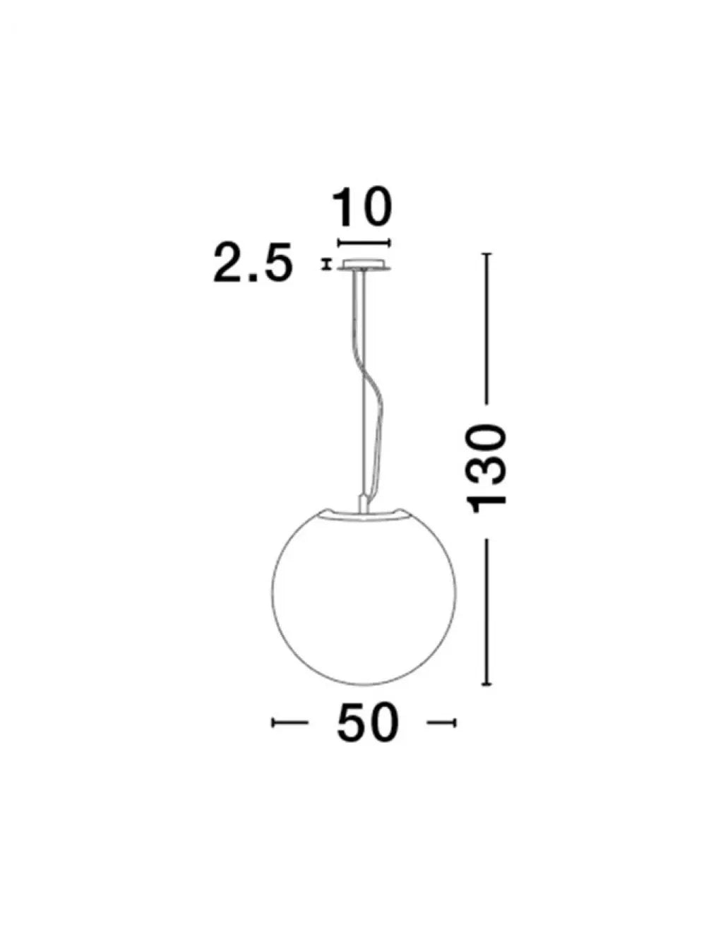 Pendul structura din Metal Alb si abajur din Sticla Alb H130xL50cm IP20 NEVOSO
