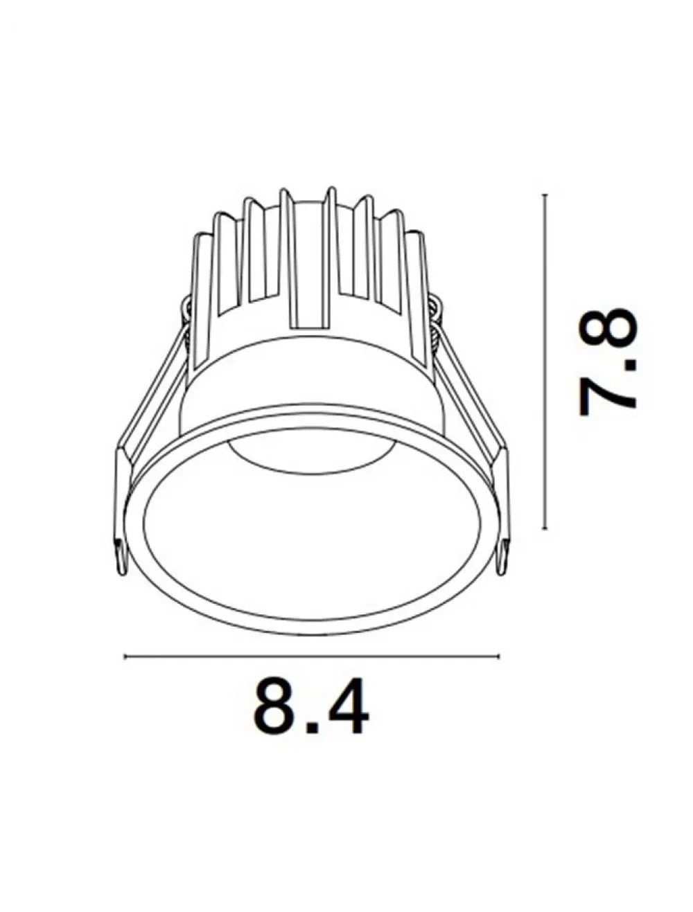 Spot incastrat din Aluminiu Alb/Auriu H7.8xL8.4cm IP20 13W 967lm 3000k LUELA