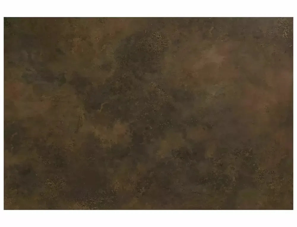 Masa Dreptunghiulara de 12 persoane din Sticla securizata+Ceramica Maro ossido bruno si Metal Negru mat L160-240xH77cm Westin