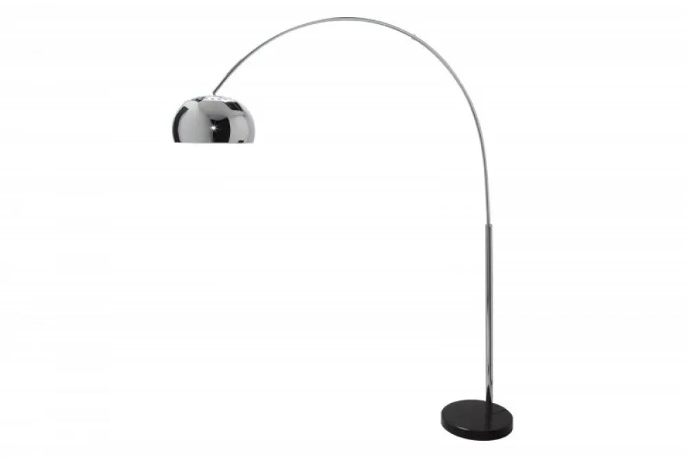 Lampa de podea din Marmura/Metal Negru si Metal Argintiu lucios H170-210xL150-160cm Big Bow