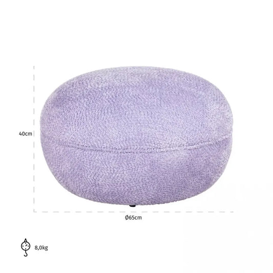 Puf tapitata cu Stofa Be lovely Mov D65xH41cm Jace Richmond Interiors