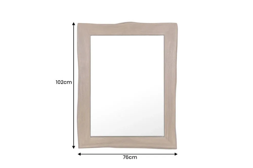 Oglinda cu rama din Lemn de salcam Maro L76xH102cm MAMMUT