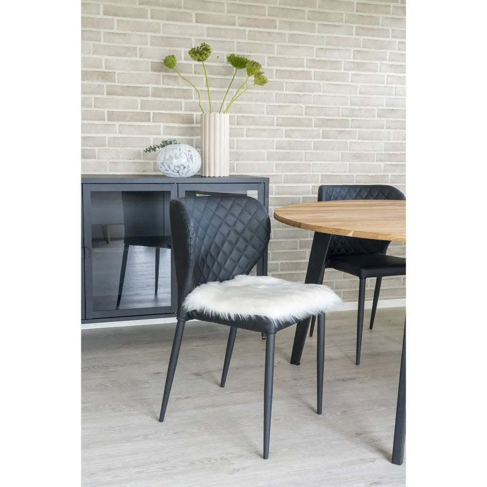 Blanita sintetica decorativa pentru scaun Crem 40x40cm Lambskin Artificial