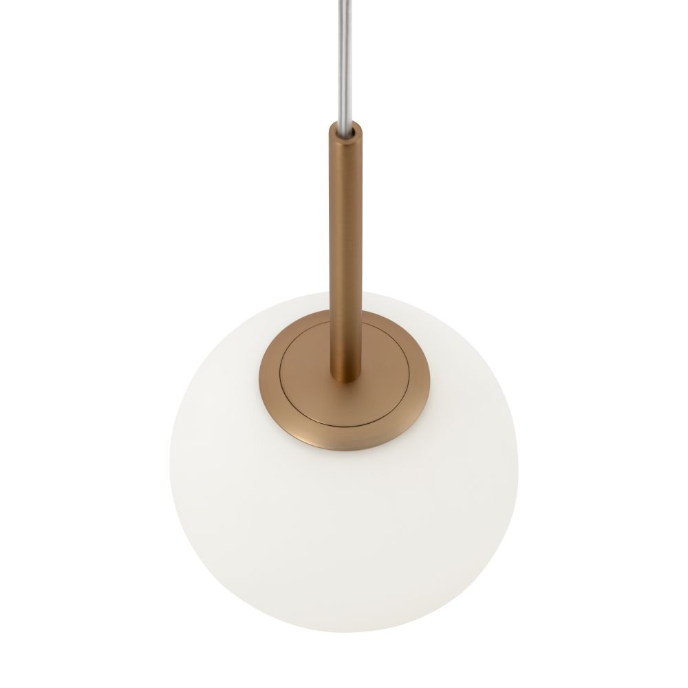 Pendul din Metal si Sticla Auriu/Alb D15xH180cm Basic form