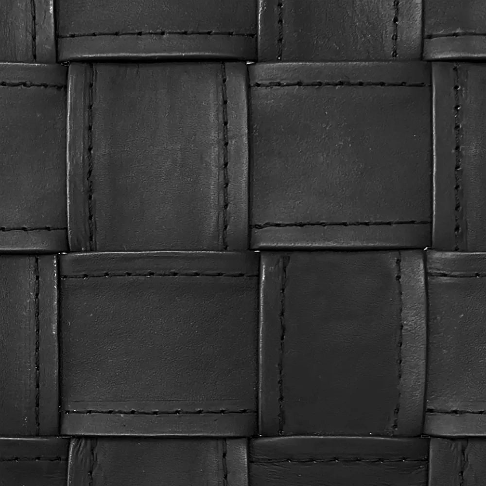 Scaun tapitat cu Piele naturala Negru L58xA59.5xH85cm Tiberio Eichholtz