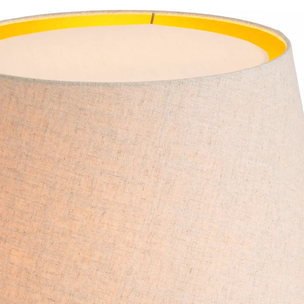 Lampa de podea din Lemn/Granit Negru si Textil Bej H160xL29.5cm Callao Eichholtz