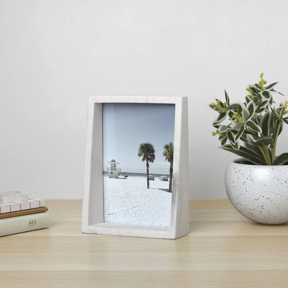 Rama foto din Polirasina Alb Edge H19xL14cm