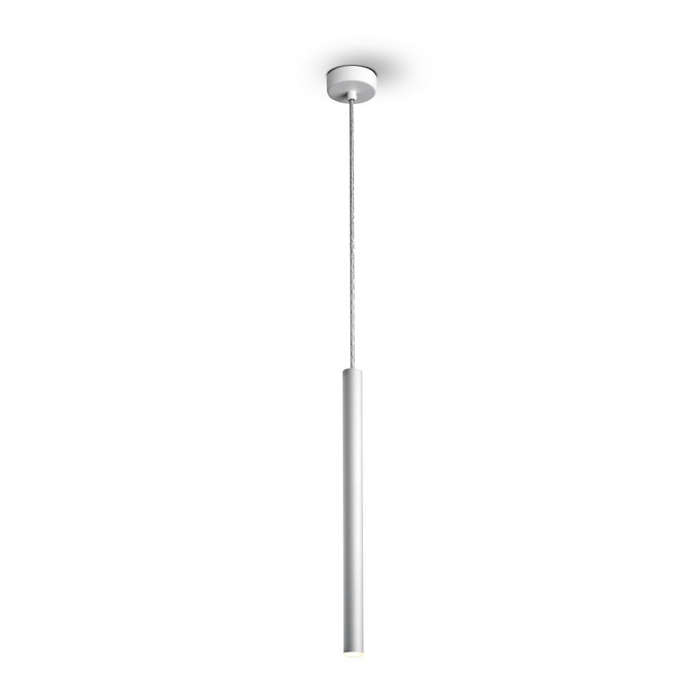 Pendul cu inaltime reglabila din Metal Alb cu LED D3xH140cm Varas