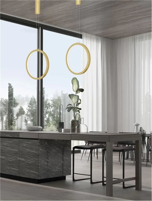 Pendul structura din Aluminiu Auriu si abajur din Acrilic Alb H150xL39.5cm IP20 26W 741lm 3000k CHANGE