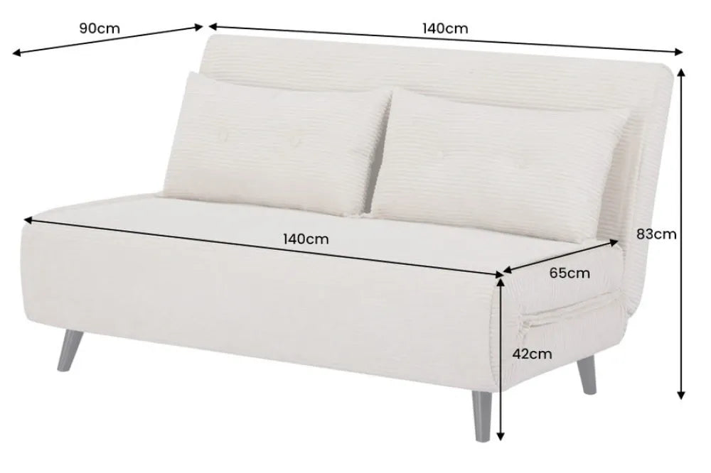 Fotoliu cu functie de dormit tapitat cu Raiat Verde si picioare din Lemn de pin Negru H83xL140xA90cm SMART MULTIFUNCTION